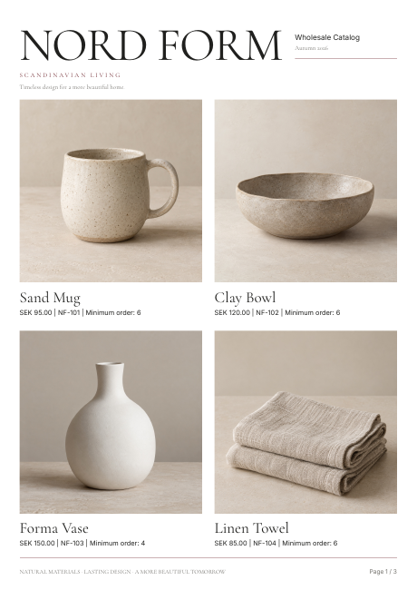 Classic TradeSheets PDF catalog layout preview