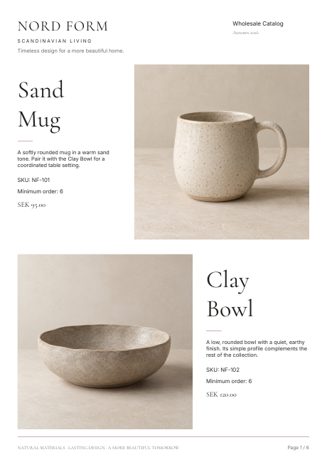 Editorial catalog layout preview